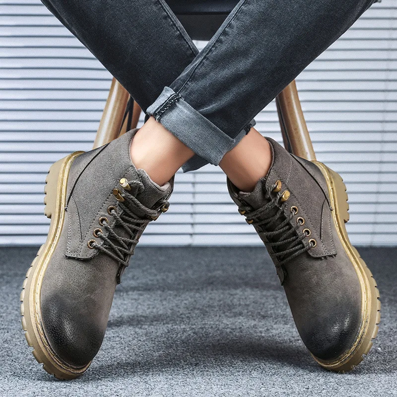 

Martin Boots Men's 2019 Autumn & Winter New Style Men Trend Casual Worker Boot Hight-top MEN'S SHOES Combat Boots