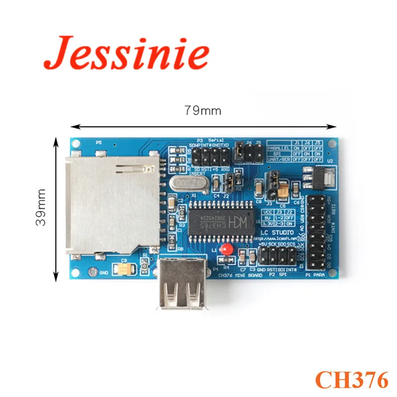 CH376 CH376S IC USB макетная плата отладочная модуль SD Card 12 МГц кварцевый генератор
