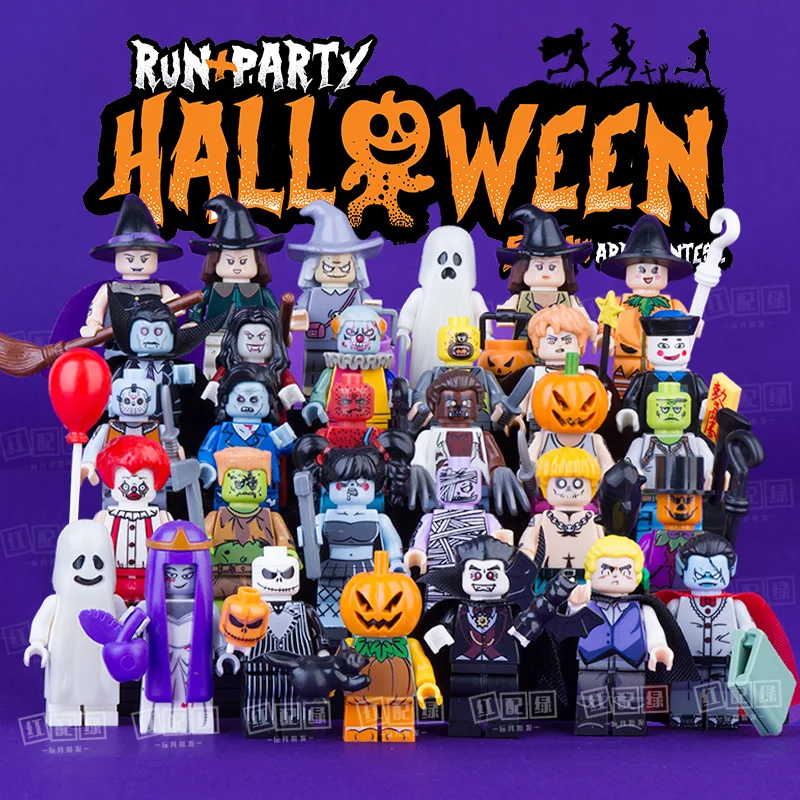 

Halloween Stephen King's It Freddy Scream Killer Ghost Horror Hunter-Black Jack Friday Jason Vampire building blocks Toys Figure