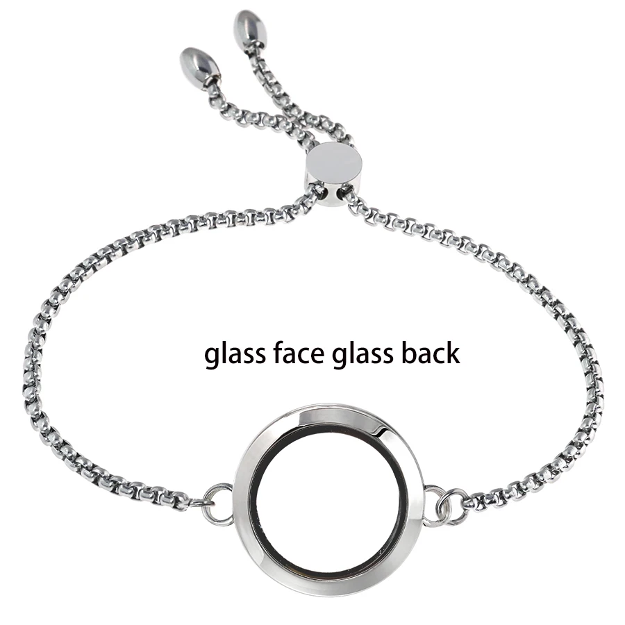 Bracelet Jewelry 316L Stainless Steel Living Memory Locket Bangel Bracelets For Women 30mm Floating Charms Lockets DIY Jewelry Making Gift
