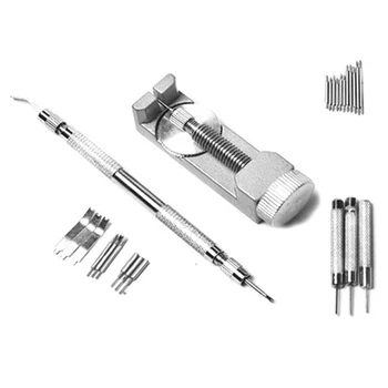 

6pcs Home Durable Dismantling Accessories Watch Repair Kit Spring Bar Professional Metal Adjustable Tools Band Remover Link Pin