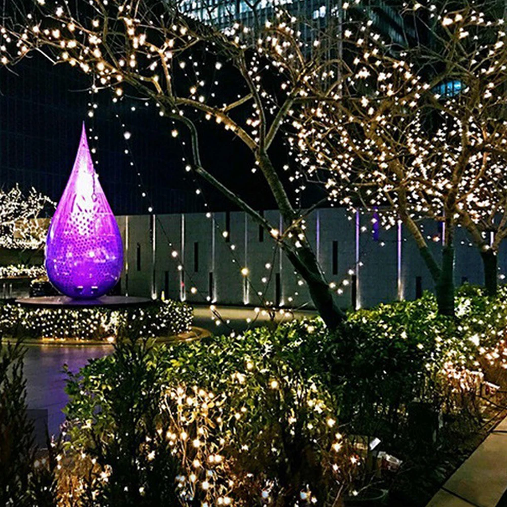 

7M Halloween Christmas Lights Outdoor Decor 50 LED Bulbs Waterproof Solar Powered Lamp String For New Year Party Fairy Lights