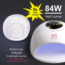 Мох 84 Вт сверхвысокая мощность 42 светодиодный s Профессиональный СВЕТОДИОДНЫЙ УФ светодиодная лампа для ногтей лак для ногтей УФ-лампа для сушки