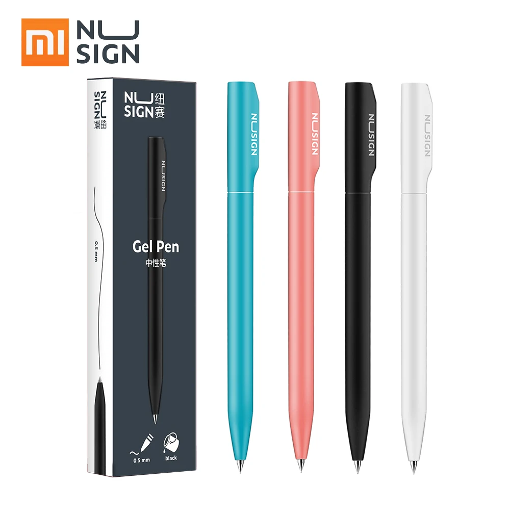 

Xiaomi NUSIGN Neutral Pen Black 0.5mm Black Refill Colorful Gel Pens Rotary Switch Smooth Writing MI Pen For Office Home School