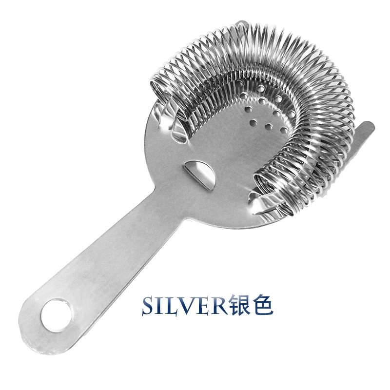 Premium Stainless Steel Hawthorn Cocktail Strainer - Professional Bar Tool