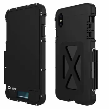 

R-JUST Steel Metal Shockproof Case for iphone XS XR 360 Full Shockproof Cover Phone Bracket Stand Case for iphone Xs Max XR