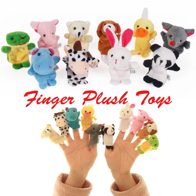 10pcs/set Animal Finger Puppet Plush Toys Child Baby Favor Dolls Tell Story Props Cute Cartoon Animal Doll Kids Toys 1
