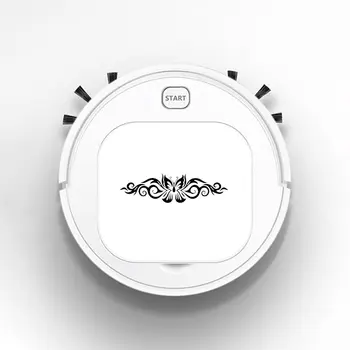 

1800Pa USB Smart Robot Rechargeable 3 in 1 Auto Smart Robot Strong Suction Sweeper Vacuum Cleaners Butterfly Tribal Tattoo