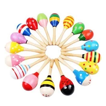 1/2/3 шт. красочные детские музыкальные игрушки игрушечные инструменты дребезжащие детские деревянные колокольчик Детский подарок игрушка деревянный Погремушки развивающая игрушка