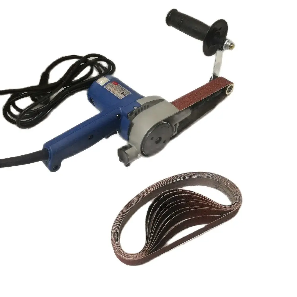 220V 550W 30*533mm Variable Speed Belt Sander    Polisher Sanding Machine   Grinder  with 10pcs belt