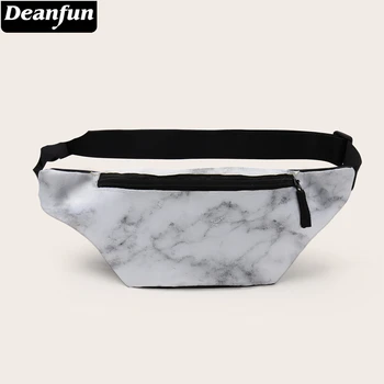 

Deanfun Belt Bag 3D Printed White Marble Fanny Pack For Women Fashion Waist Bag D18060