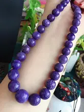 

Natural Purple Charoite Gemstone Round Pendant Necklace Russia Round 6-14mm Men Woman Love Gift Charoite Jewelry AAAAAA