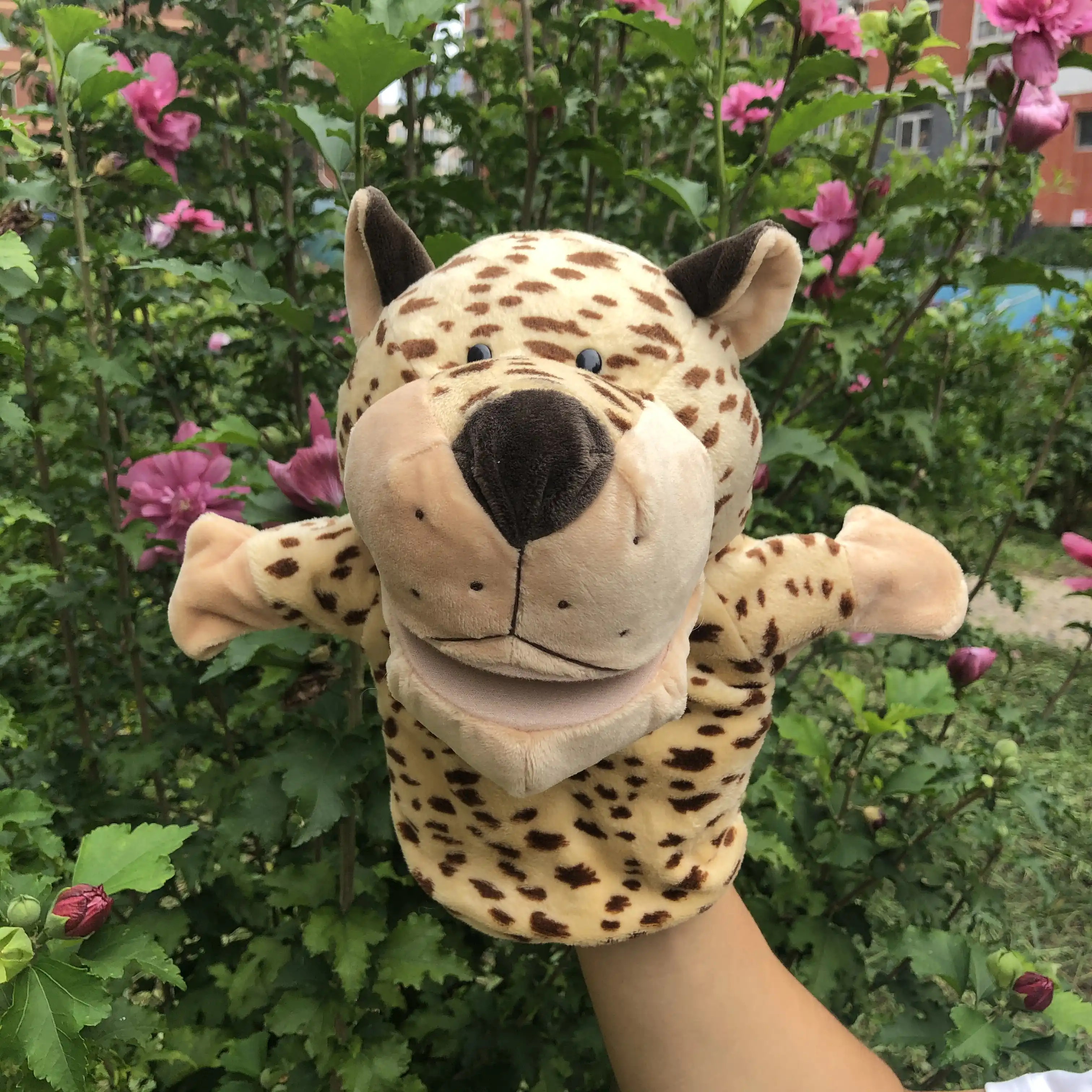 楽しいとインタラクティブ玩具漫画ヒョウ猿犬ライオンぬいぐるみハンドパペットクリスマスの子供の子供のギフト パペット Aliexpress