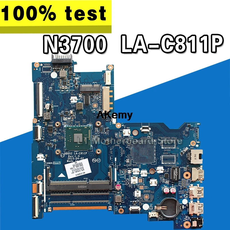 

For HP 15-AC Laptop Motherboard 815249-001 815249-501 ABQ52 LA-C811P N3700 CPU