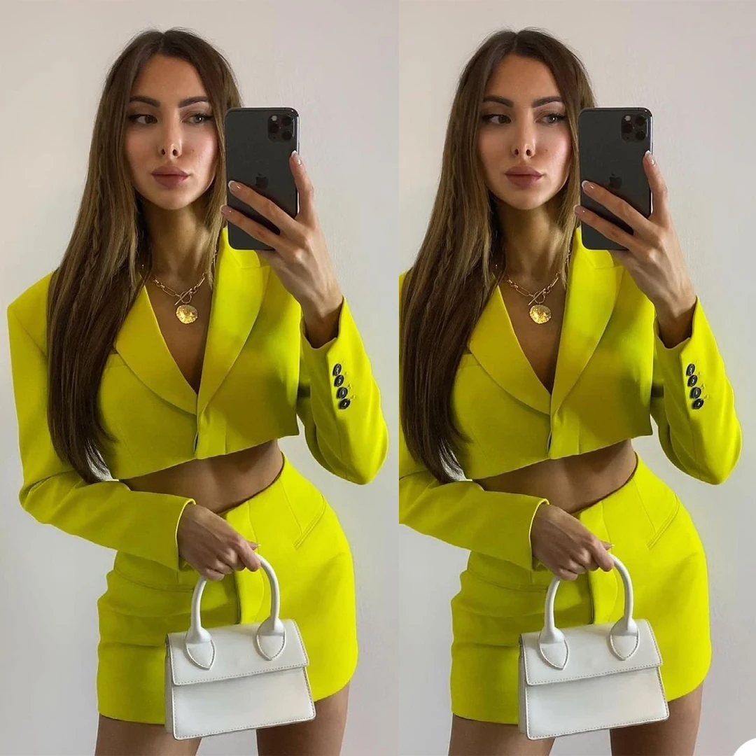 

Женский однотонный Блейзер и шорты, элегантный классический пиджак с заостренным воротником и шорты, комплект из 2 предметов, лето