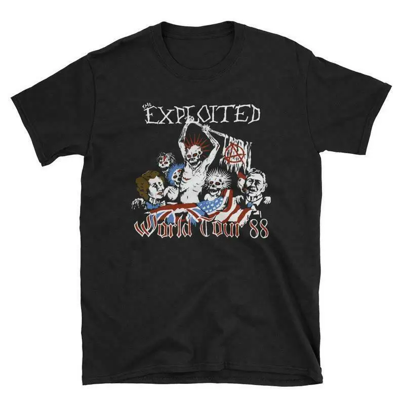 Редкая The Exploited Tour 88 Черная Мужская футболка s M L 234Xl для мужчин Tn831|Футболки| |