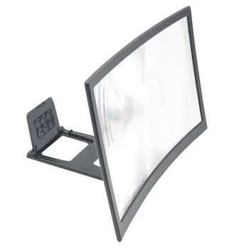

12 Inch Stand Screen Magnifier Desktop Universal Eye Protection Display Enlarged Mobile Phone Video Amplifier Adjustable Curved