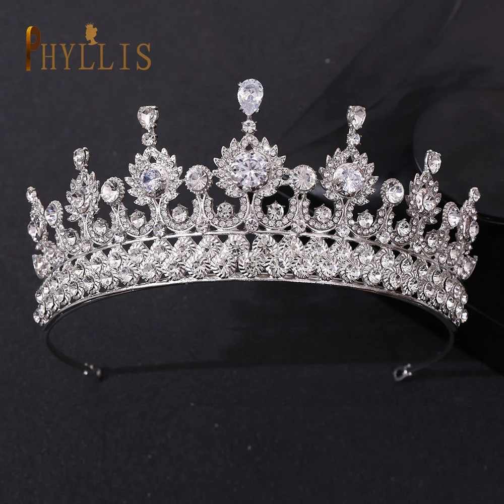 A67 Zircon Crown Bride Headwear Crystal Women Tiaras Rhinestone Wedding Headpiece Birthday Headband Pageant Hair Jewelry