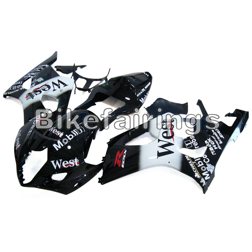 ABS Пластик полный комплект обтекателя Для Suzuki GSXR1000 K3 2003 2004 GSX-R1000 впрыска электронный атомайзер Запад Черный Белый Кузов