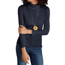 Водолазка Вязание женский черный Йога рубашки ретро водолазка бесшовные с длинным рукавом короткий Фитнес Топ Daliy стиль A26