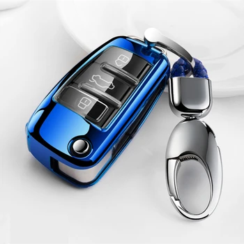 

TPU Soft Silicone Car Key Case Cover Protection for Audi Q3 A4L A6L Q5 Q7 A1 A3 Key Covers Protect Accessories