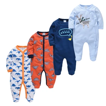 

Newborn baby winter clothes 3 4pcs baby boys girls rompers long sleeve clothing roupas infantis menino overalls costumes