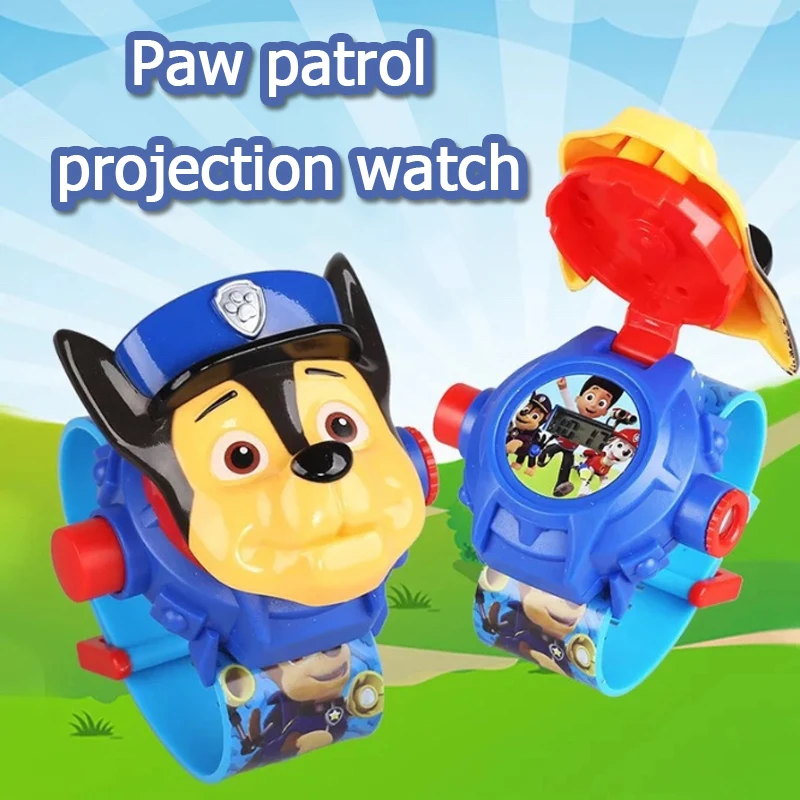 Paw patrol игрушки набор 3D проекционные часы фигурка на день рождения Аниме Фигурка Patrulla Canina игрушка подарок