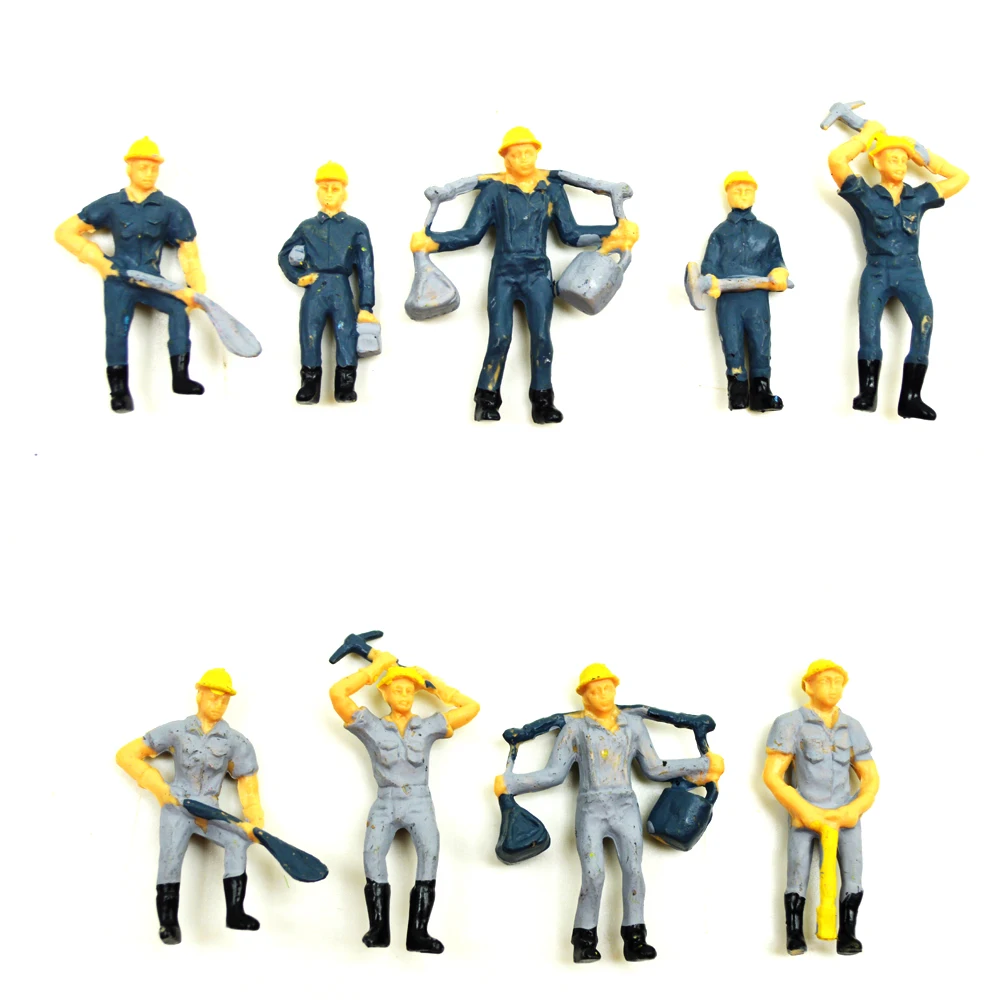 1/87 1/50 бутик железнодорожные рабочие игрушки Красочные белые строительные модели людей строительный поезд миниатюрный пейзаж песок стол