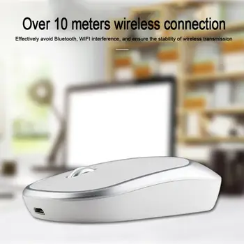 

Wireless Mouse 2.4Ghz Computer Bluetooth Ultra-thin Rechargeable Office Household Laptop Silent Rechargeable Mouse Matte texture
