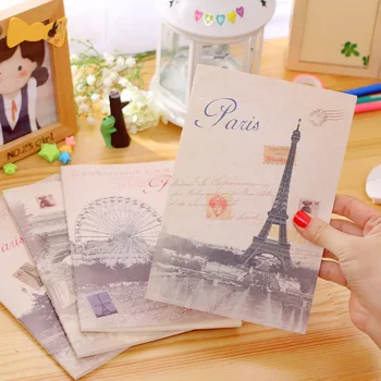 

1pc Vintage Paris Style Copybook Daily Memos Journal Notebooks Planner Notepads Organization School Stationery Office Supplies