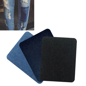 

Hot 12PC Denim Patches Iron On Denim Elbow Patches Repair Pants For Jean Clothing And Jean Pants Apparel Repair Decor DIY Design