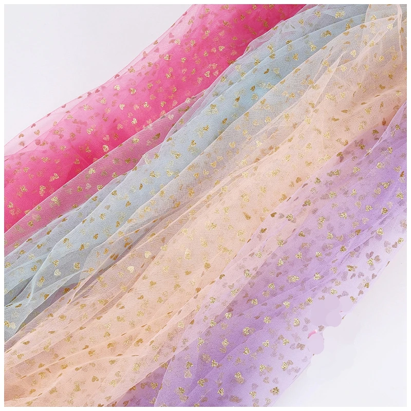 Дешевая ткань для шитья, блестящая Тюлевая ткань для детского платья и кукольной одежды, Рождественское украшение, 0,5 м/шт JA10