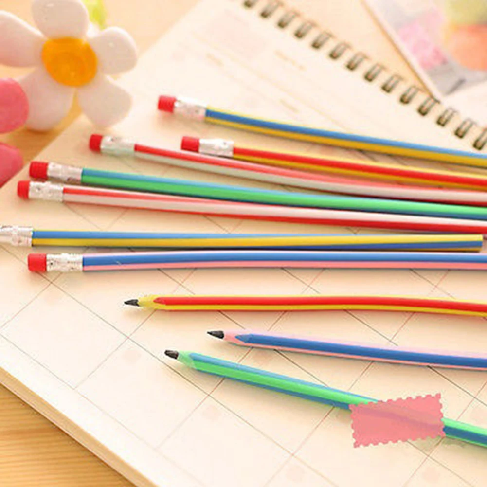 5 шт Красочный волшебный гибкий мягкие карандаши ручка с ластиком детский подарок для учебы