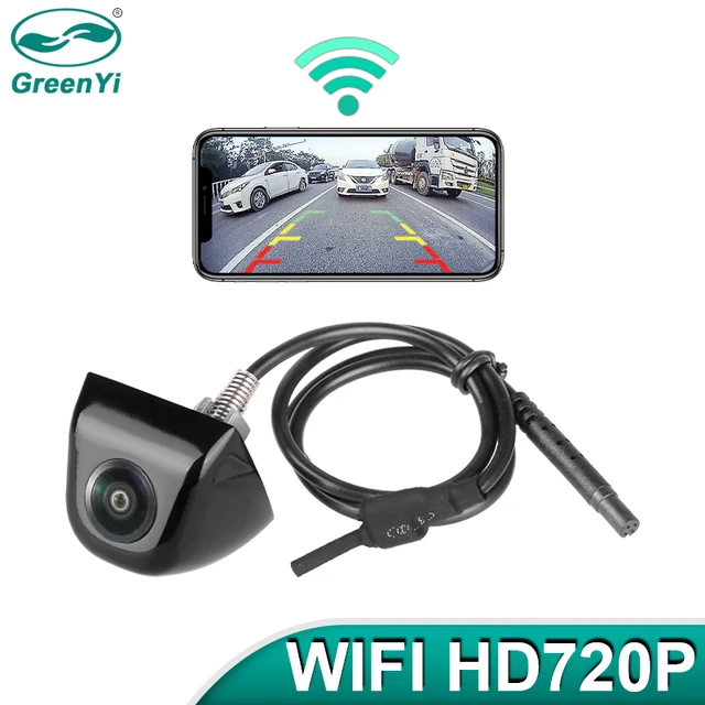 Greenyi HD 720P 170 grdi Fisheye Wireless 5G WiFi Cr DVR Recorder telecmer retromrci per iPhone e telefono Android|Vehicle Cmer|  