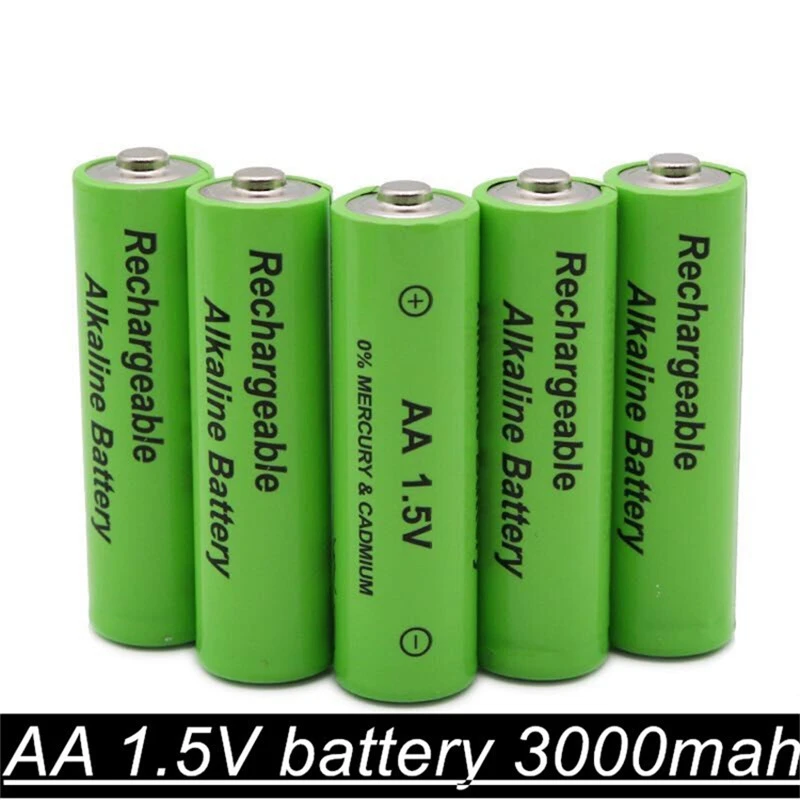 4S8S12 PCS New Brand AA rechargeable battery 3000mAh 1.5V New Alkaline Rechargeable batery for led light toy mp3 Free shipping