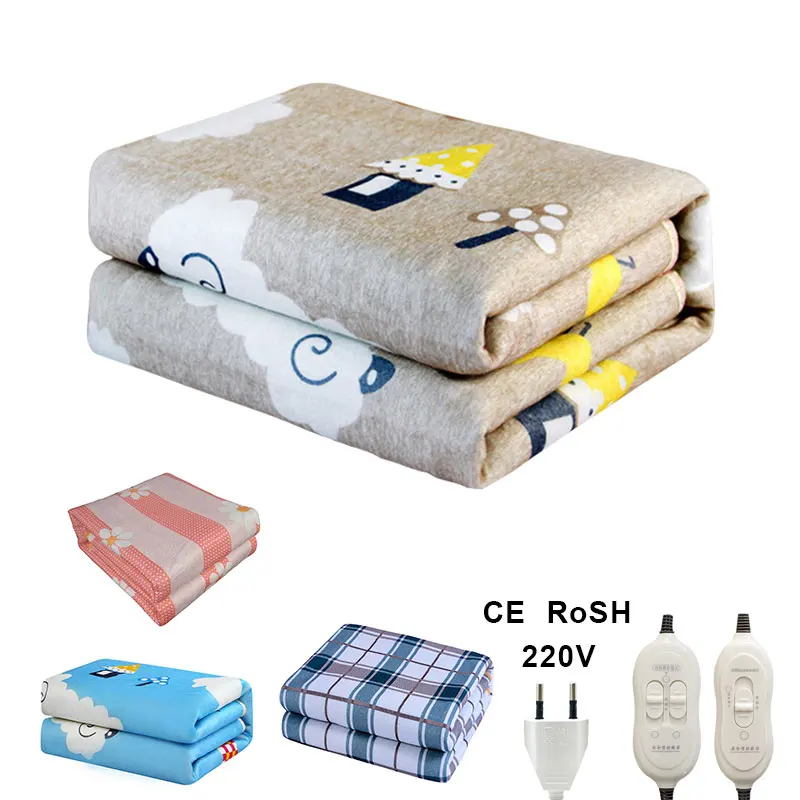 Skup 220V automatyczne elektryczne termostat grzejnikowy rzut koc podwójny ogrzewacz ciała materac na łóżko elektryczne podgrzewane dywany Mat zima ue