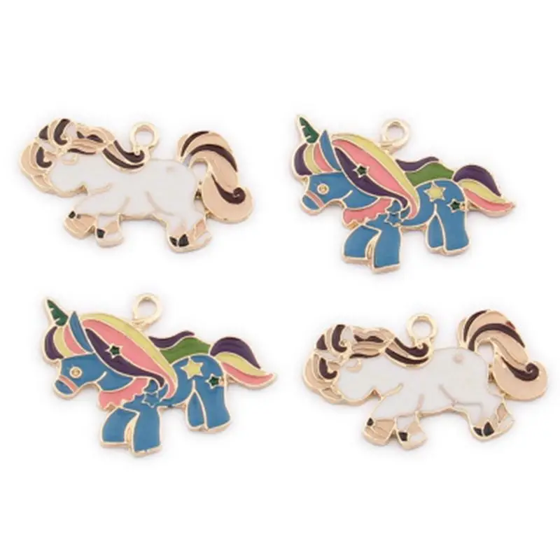 

36*21MM 20Pcs Mix Colors KC Gold Color Glazing Jewellery Alloy Pendants Jewelry Charms