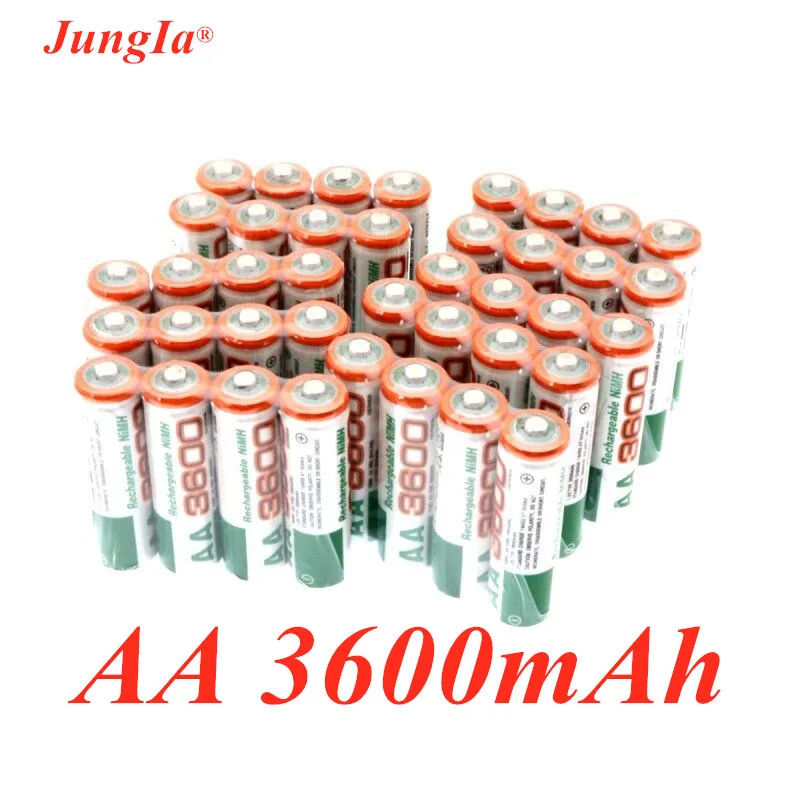 Новинка 1 2 V AA 3600mAh NI MH предварительно заряженные батареи перезаряжаемая батарея