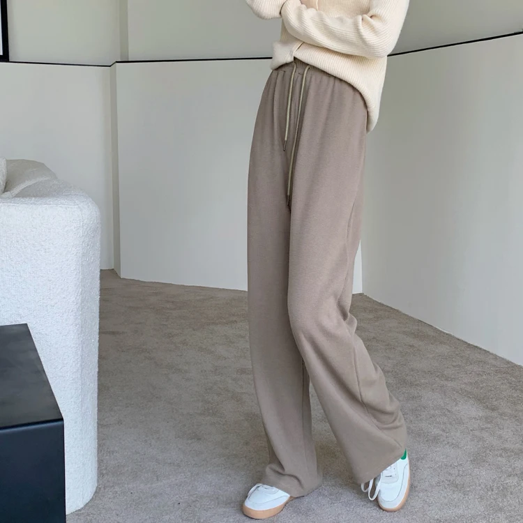 Women Casual Drawstring Elastic Waist Female Pants 2021 Autumn Loose Sweat Pants Trousers dickies 874