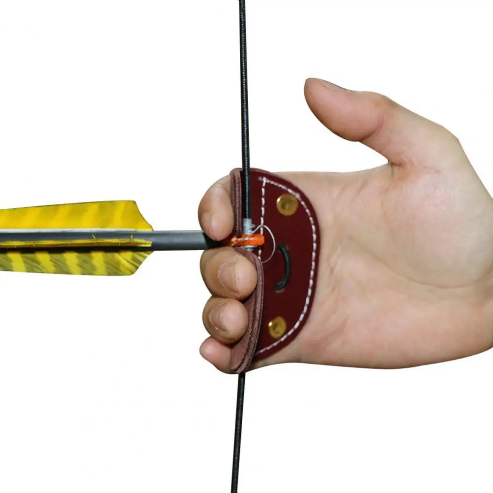 

Archery Finger Tab Recurve Bows Finger Protect Guard Exquisite Appearance Archery Finger Tab Comfortable for Archers Shooting