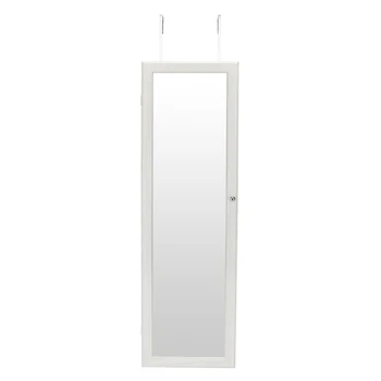 

1 Set Full-Length Vanity Mirror Cabinet Antique Makeup Mirror Clothes Dressing Mirror Cabinet With LED For Home Bedroom (White)