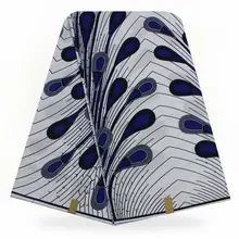 Африканская ткань с принтом воска Гана воск Анкара африканская Ткань 6 ярдов Хлопок Гана для свадьбы 92106