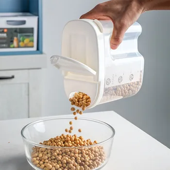 

Sealed Tank Kitchen Grains Cereals Storage With Lid Fresh Cat Dog Food Storage Tank Transparent Extra Thick Storage Container