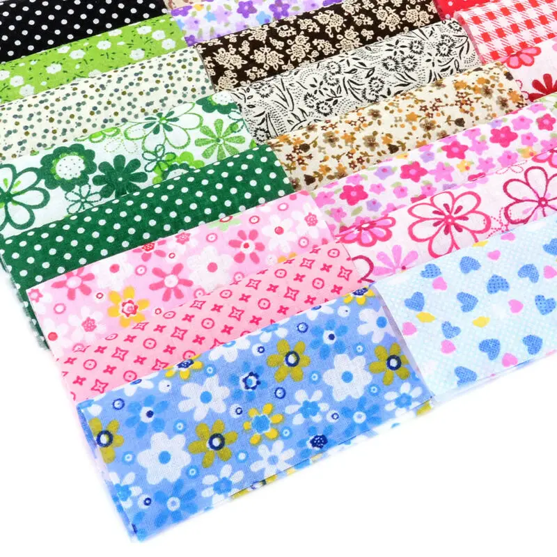 50PCS 10x10cm Square Floral Cloth DIY Quilting Garden Floral Style Cotton fabric Patchwork Plain Cloth For DIY Handcraft Sewing