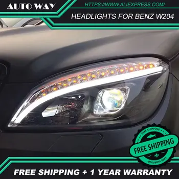 

Car Styling Headlights For Benz W204 C180 2007-2011 LED Headlight Head Lamp LED Daytime Running Light LED DRL Bi-Xenon HID