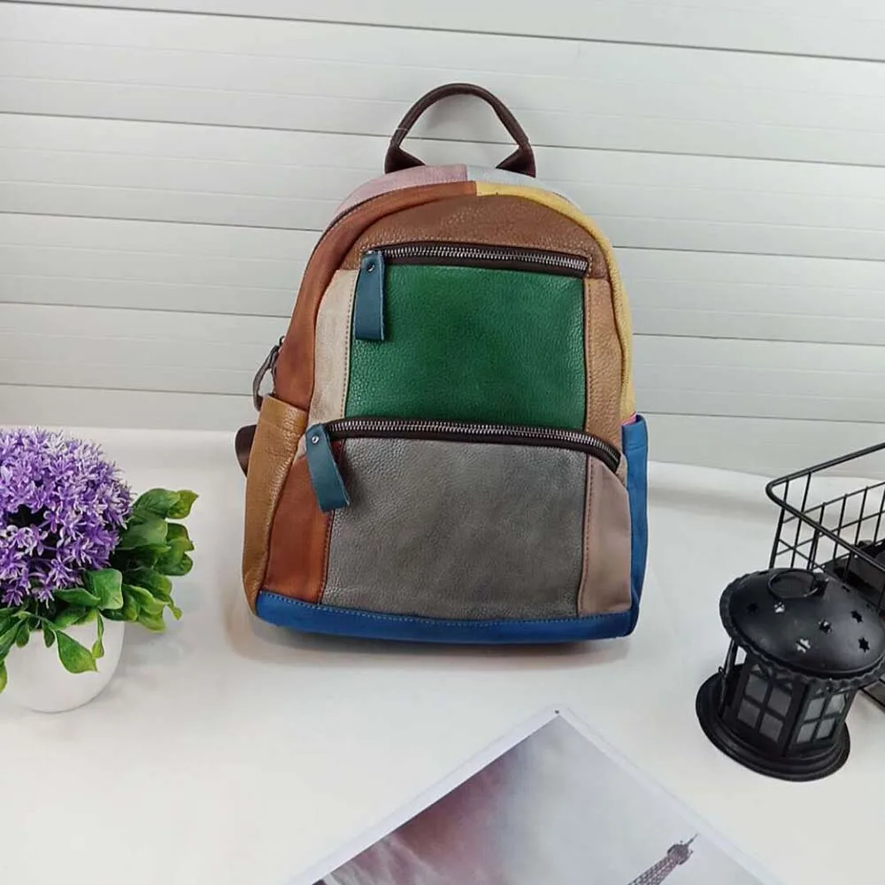 Lukegear, рюкзак из коровьей кожи, винтажный стиль, женские рюкзаки для девочек, школьные сумки, настоящий материал, высокое качество, сумка для улицы