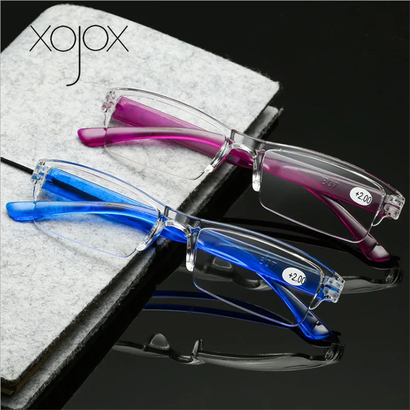 XojoX, ультра-светильник, очки для чтения из смолы, для женщин и мужчин, прозрачные линзы, очки для пресбиопики по рецепту, диоптрий+ 1,0 1,5 2,0 2,5 3,0 3,5