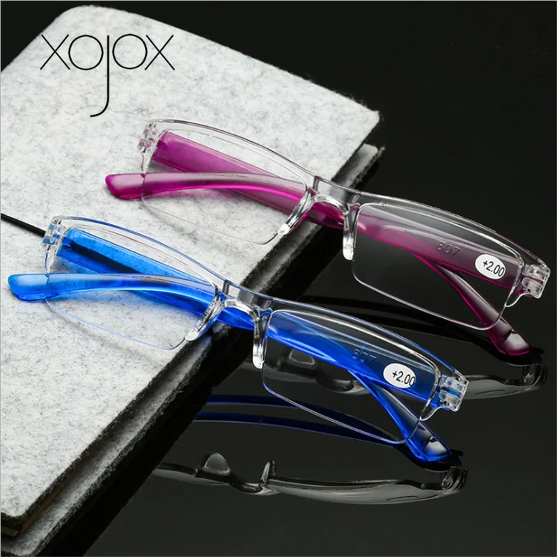 

XojoX Ultra-light Resin Reading Glasses Women Men Clear Lens Prescription Presbyopic Glasses Diopter +1.0 1.5 2.0 2.5 3.0 3.5
