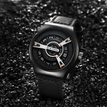 

Big Dial Men's Watch 2019 Sport Men Watches Design Creative With Dates Male Wristwatch Mens Leather Military Clock Reloj Hombre