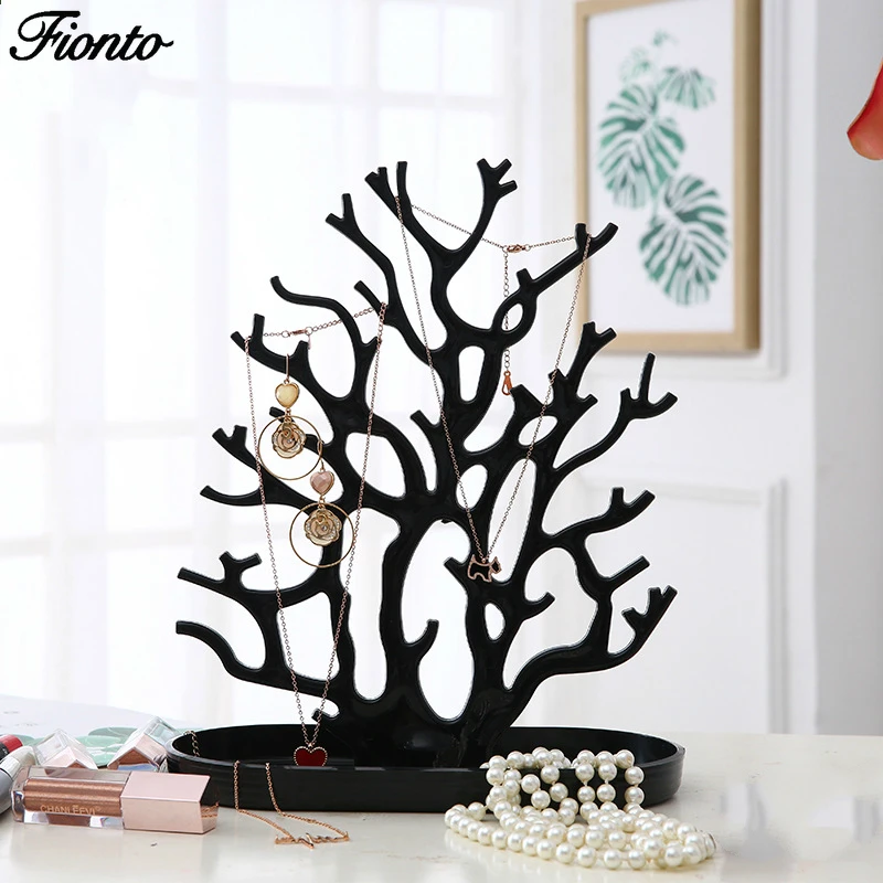 

FIONTO 2019 Fashion Home Jewelry Storage Rack Stalls Jewelry Props Hand Necklace Ring Earring Rack Display CA4571/5